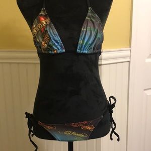 Ed Hardy 2 piece bathing suit